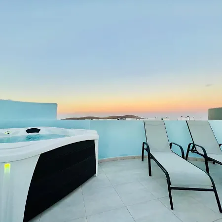 Διαμέρισμα Apartamento Azul Vv -fuerteventura Site- Jacuzzi, Aire Acondicionado, Solarium , Terraza Vistas Panoramicas, Diseno , Luxury, Fuerteventura Site *